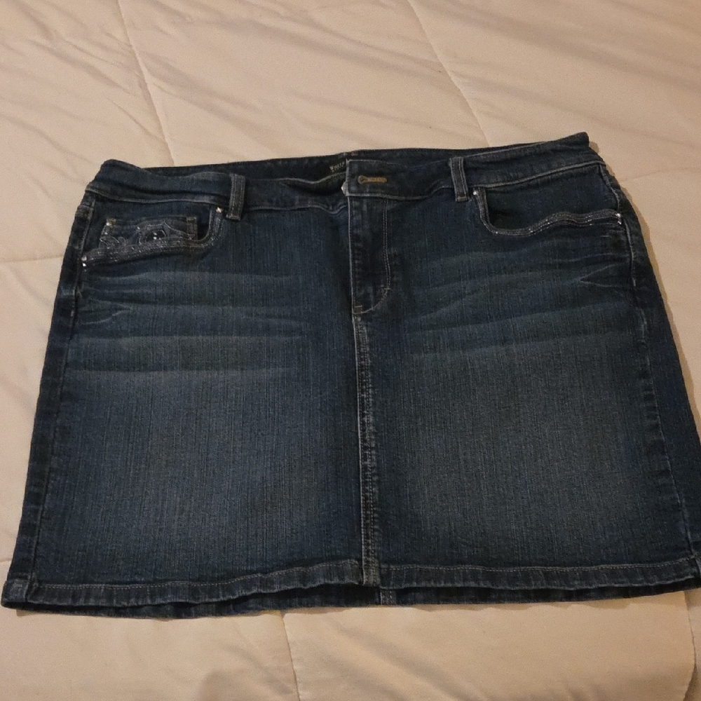 White House Black Market Denim Skirt